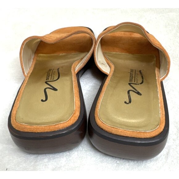 Newport News Womens Suede Slip-On Mules Size 8 Orange - Picture 6 of 7